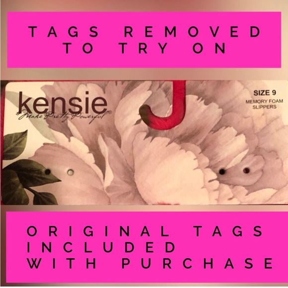 Kensie Hot Pink Heart Fluffy Fur Memory Foam Slippers with Rubber Soles, 9 - Picture 10 of 10